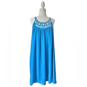 Ashley Stewart Blue Embellished Sleeveless Dress Size 18/20